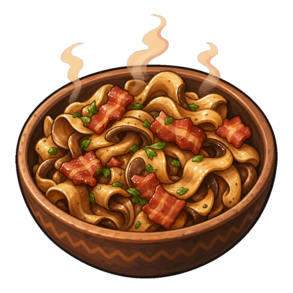 Bacon Mushroom Ribbon Slaw
