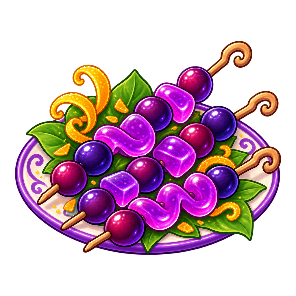 Berry Grape Gummy Skewers