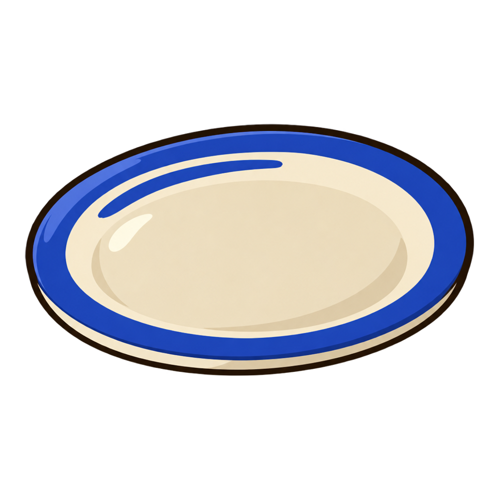 Blue Rim Serving Plate Display Replica Blue Rim Serving Plate Display Replica