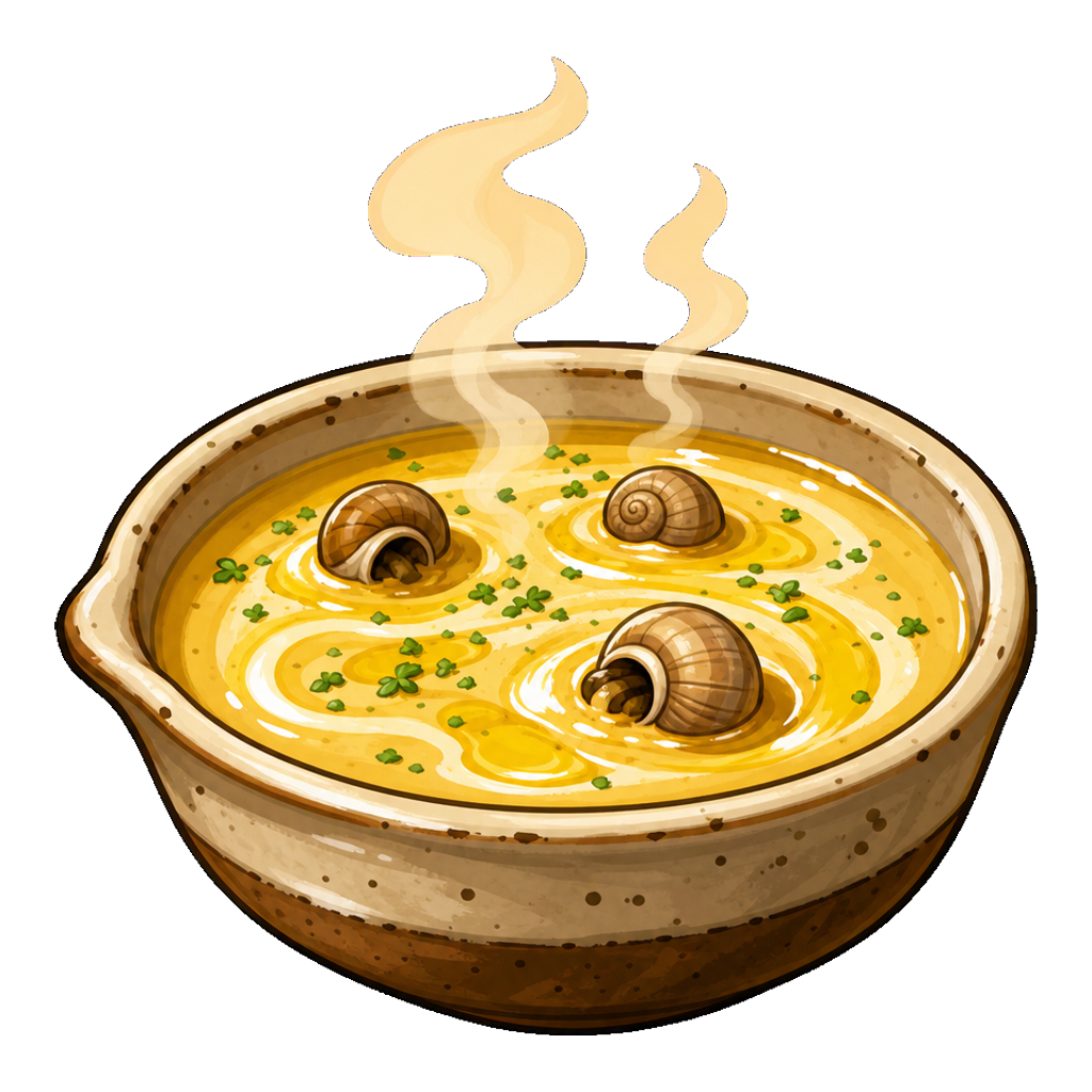 Butter-Swirled Snail Bisque
