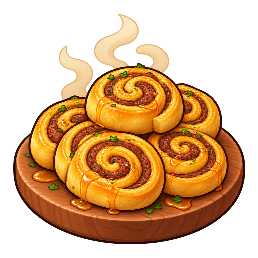 Buttery Sausage Pinwheels
