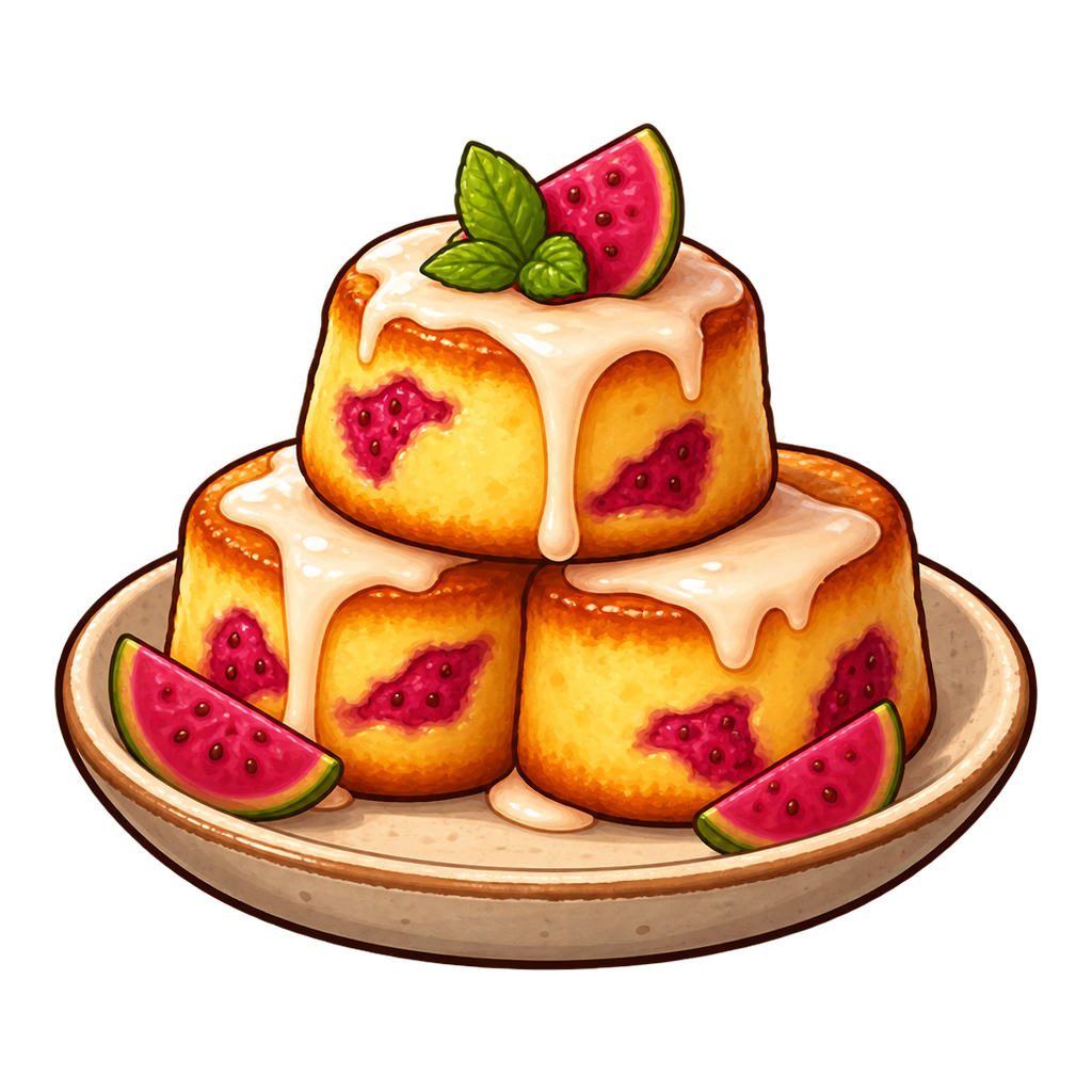 Cactus Pear Milk Custard Cakes