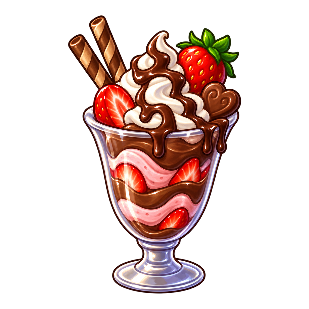 Choco Strawberry Whirl Parfait