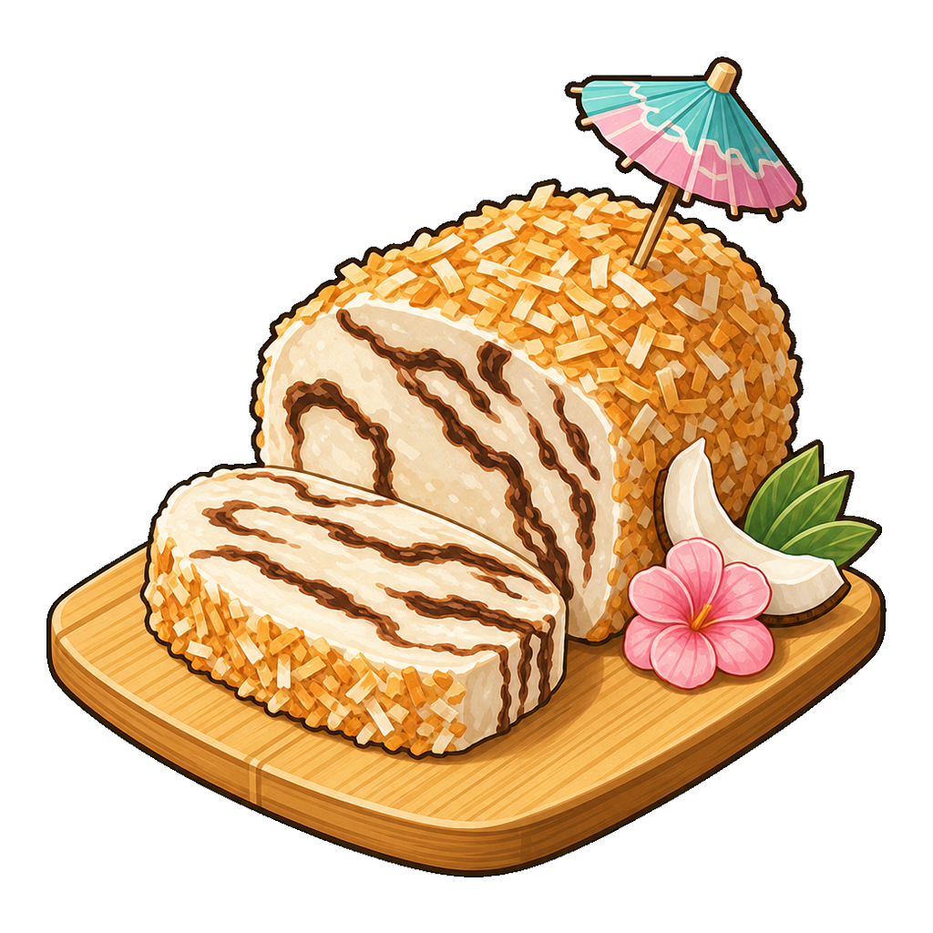 Coconut Fudge Ripple Terrine