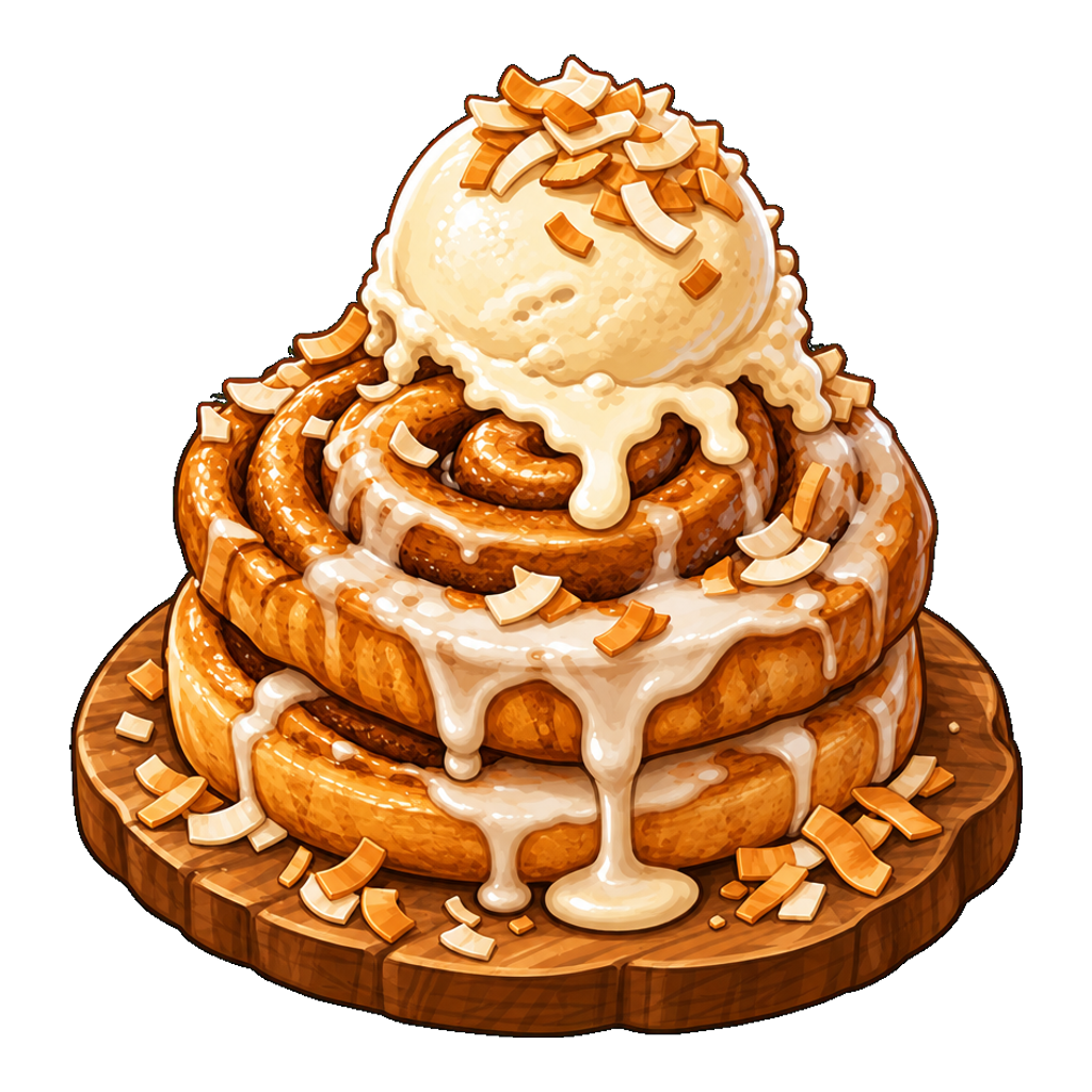 Coconut Swirl Cinnamon Stack