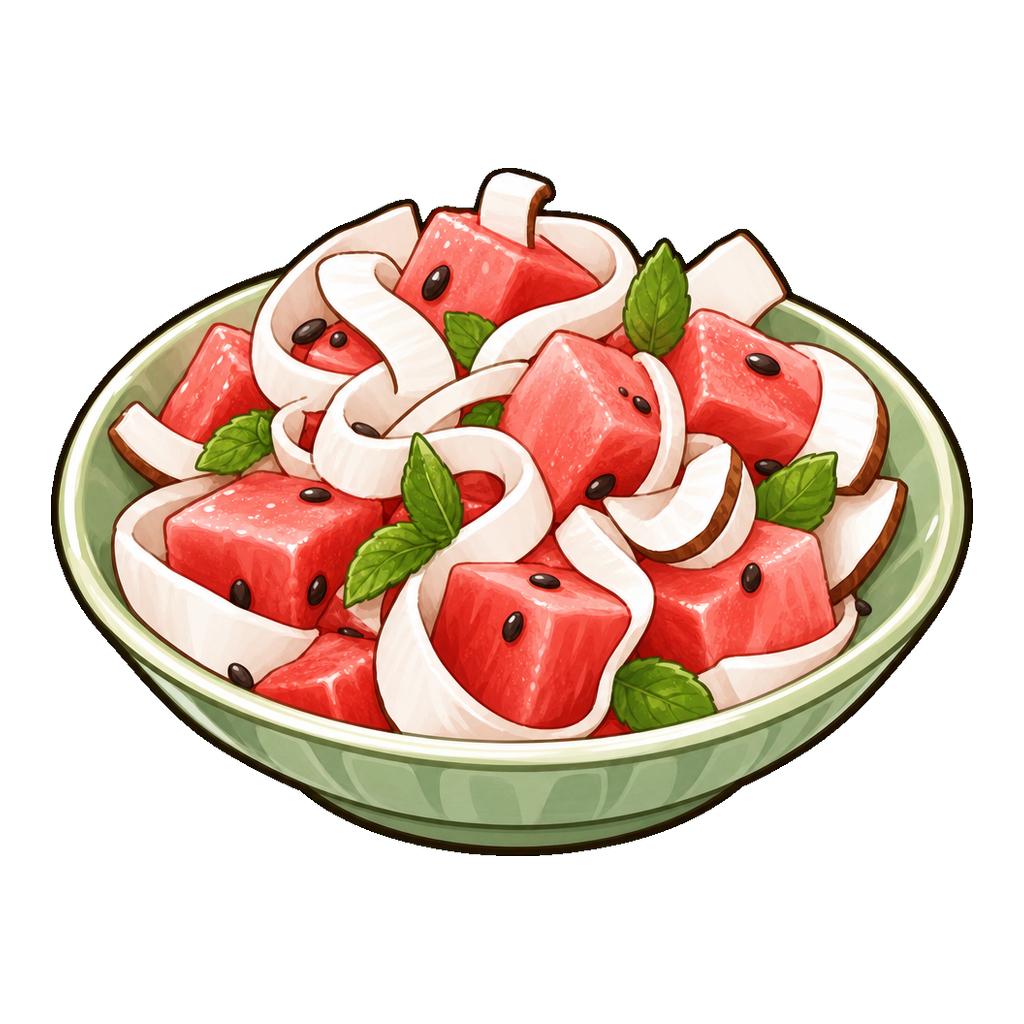 Coconut Watermelon Ribbon Toss