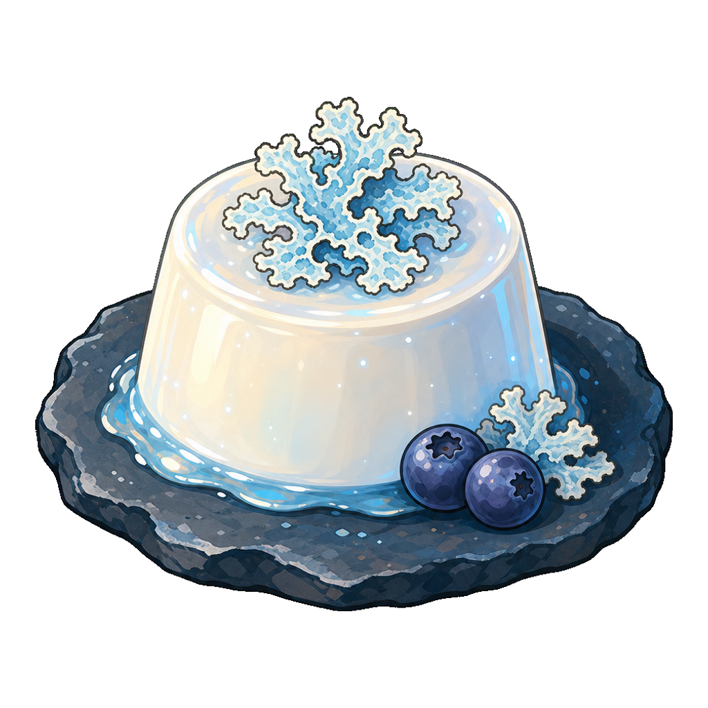 Frost Lichen Moonmilk Panna Cotta