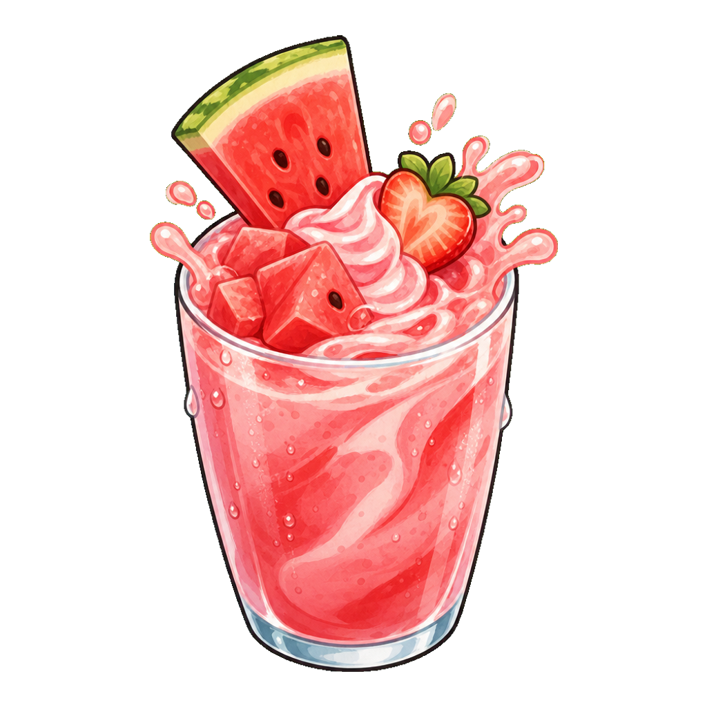 Frosted Watermelon Swirl Cooler