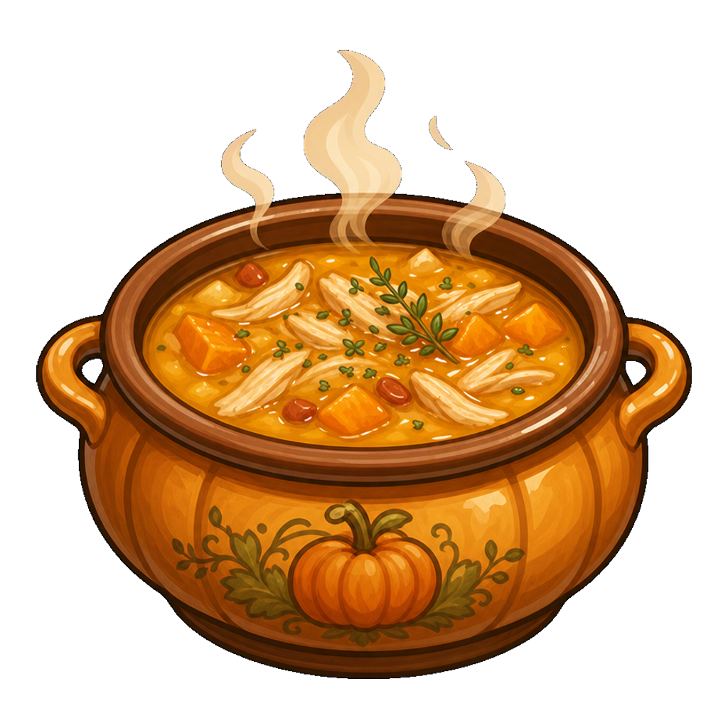 Harvest Pumpkin Turkey Pot