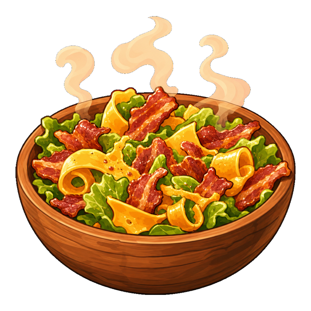 Improvised Bacon Cheese Toss