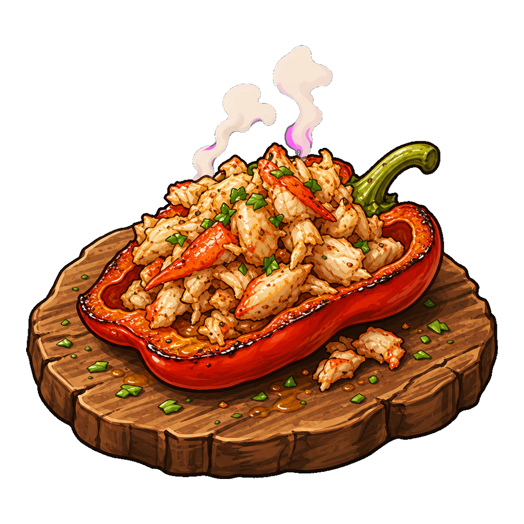 Improvised Root Crab Pepper Stack