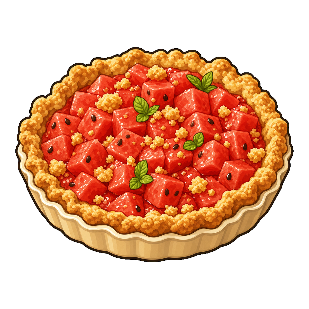 Improvised Watermelon Crust Tart