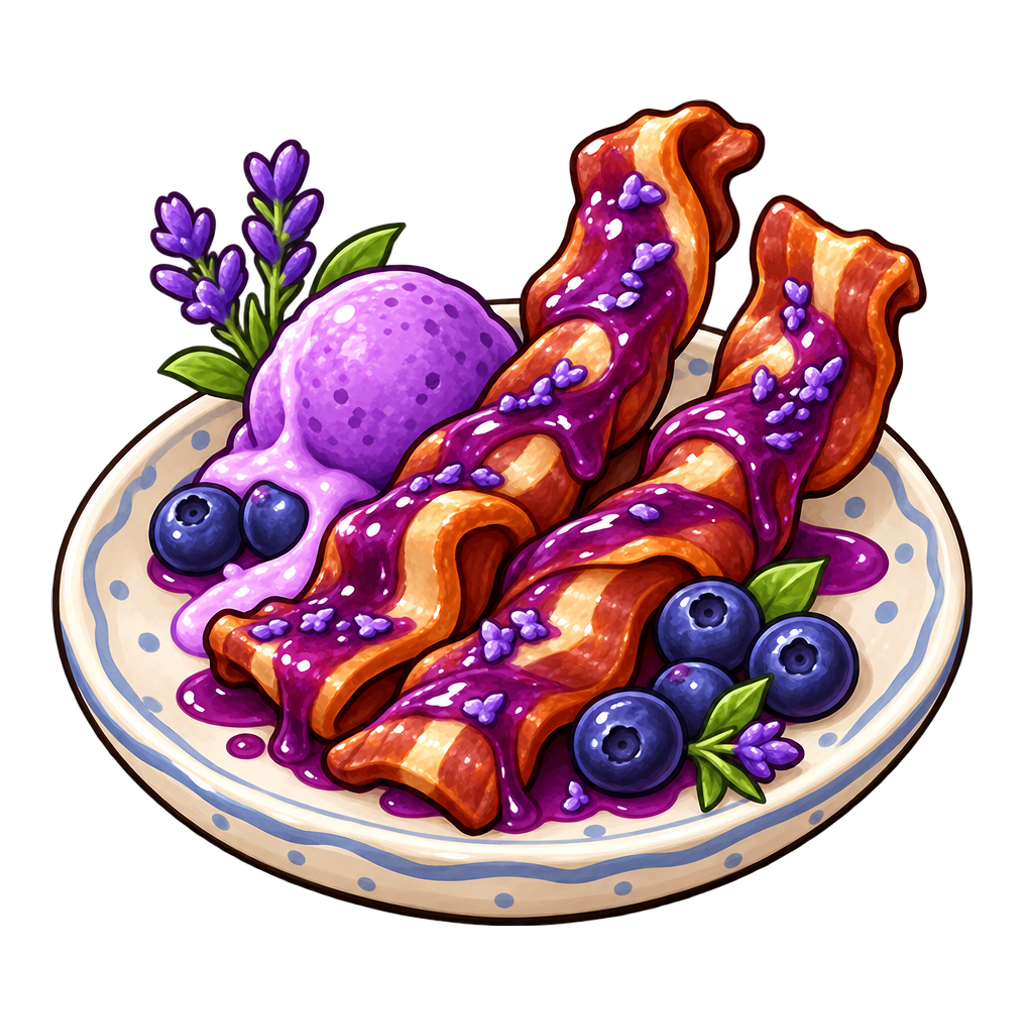 Lavender Blueberry Bacon Twirl