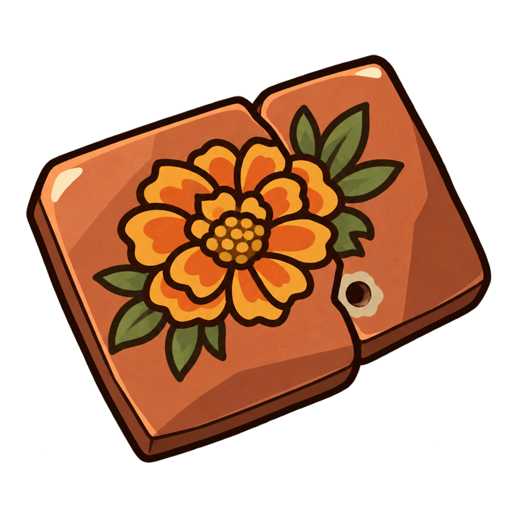 Marigold Pattern Tile Display Replica