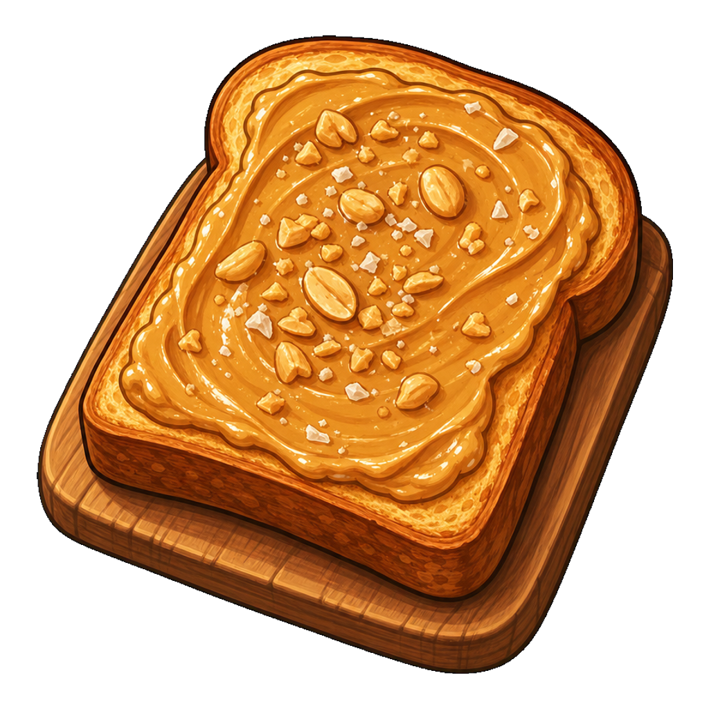 Open-Face Peanut Butter Crunch Toast