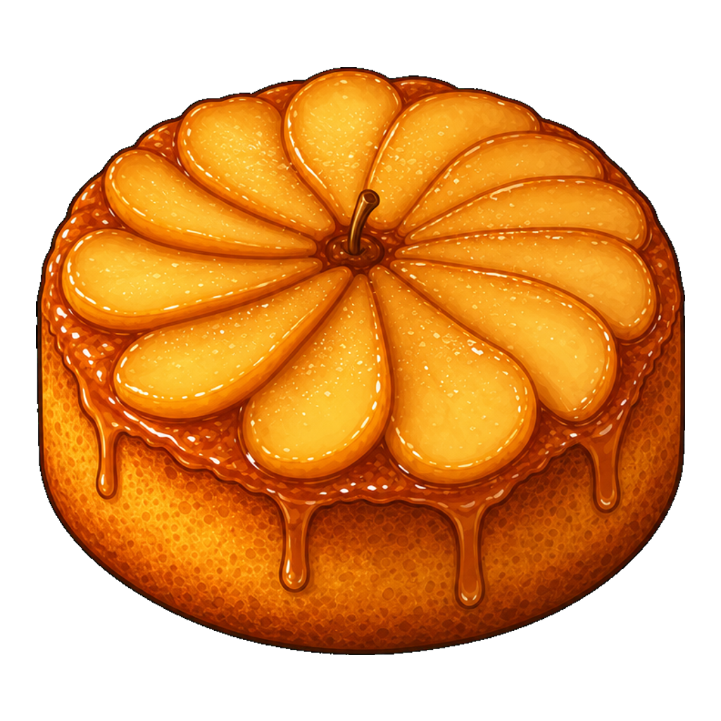 Pear Caramel Upside-Down Cake