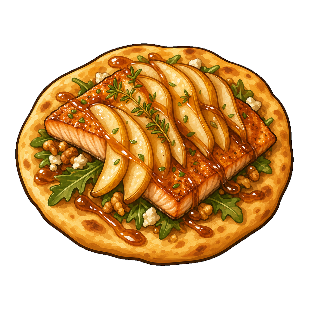 Pear-Glazed Fillet Flatbread