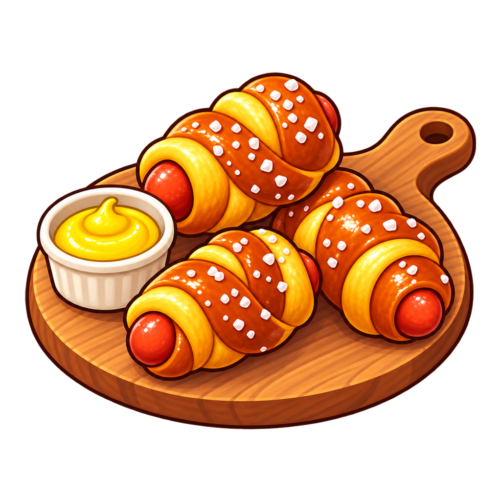 Pretzel-Wrapped Corn Pups