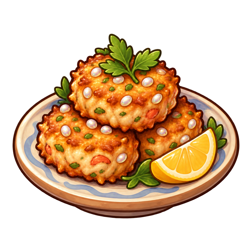 Root Crab Pearlvine Cakes