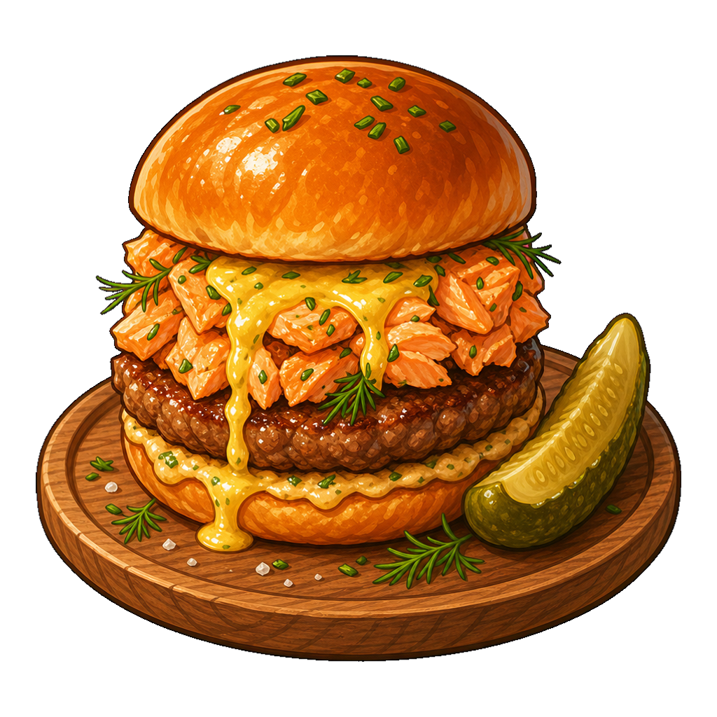 Salmon Smash Stack