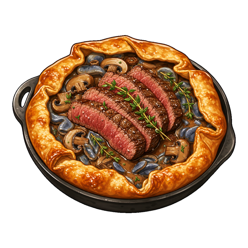 Seared Steak Mushroom Galette