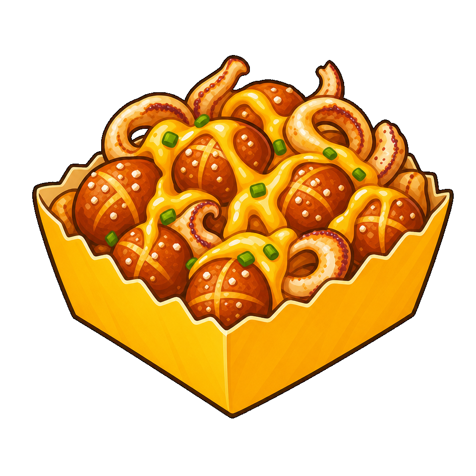 Squid & Cheese Pretzel Bites