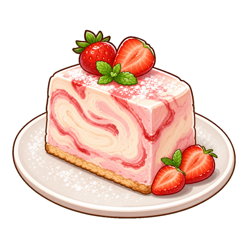 Strawberry Cheesecake Ripple Semifreddo