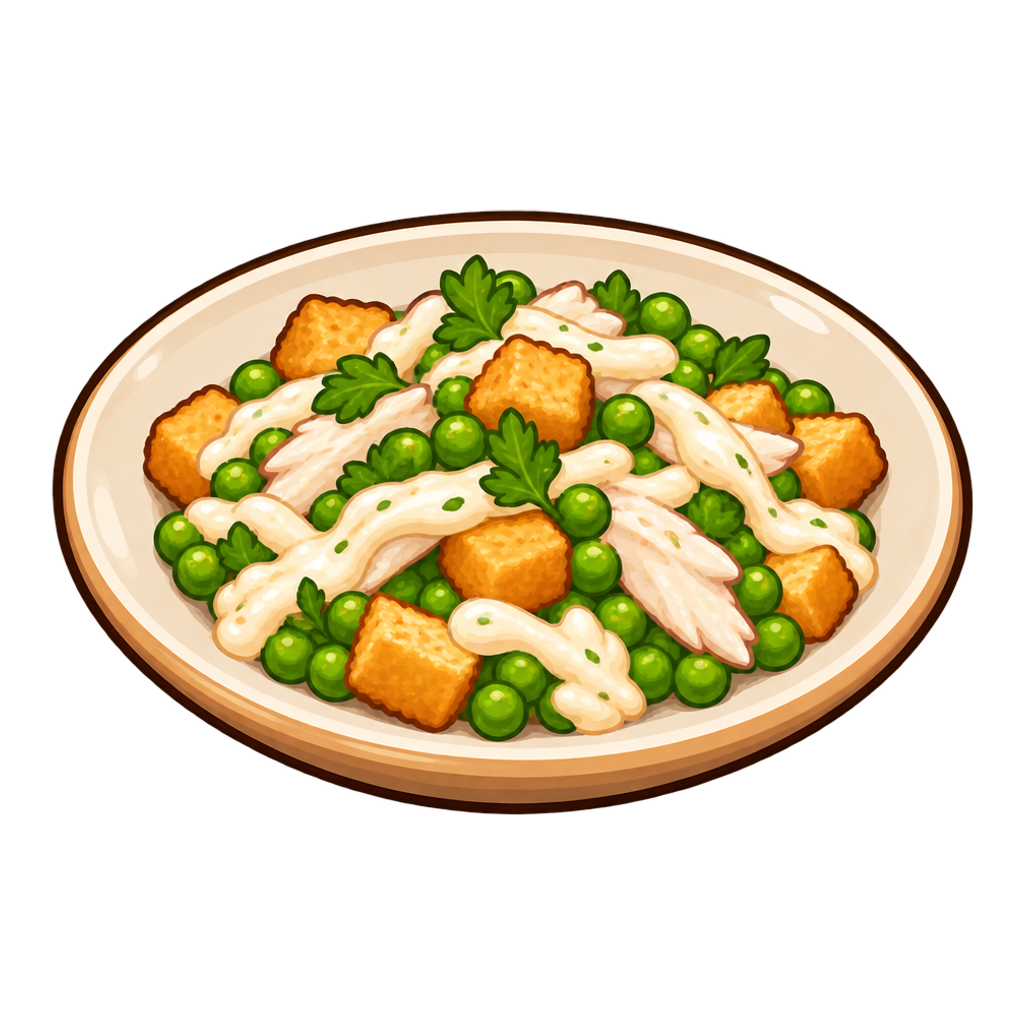 Sweetpea Fish Crouton Toss