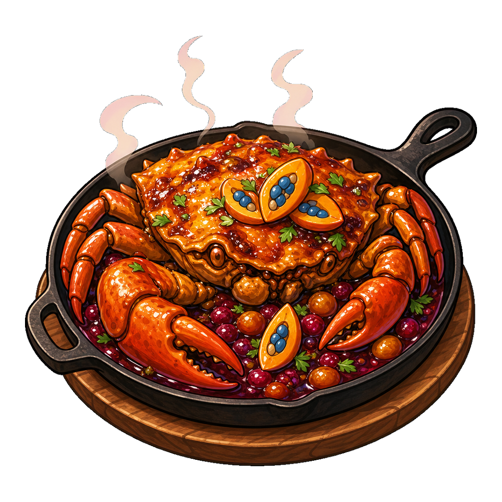 Tempya-Glazed Crab Skillet Roast