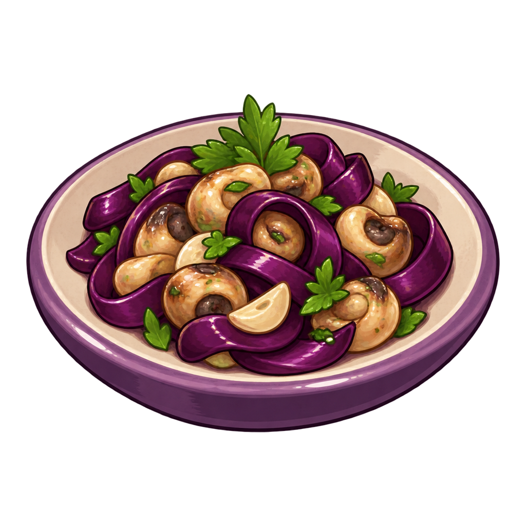 Violet Garlic Snail Toss