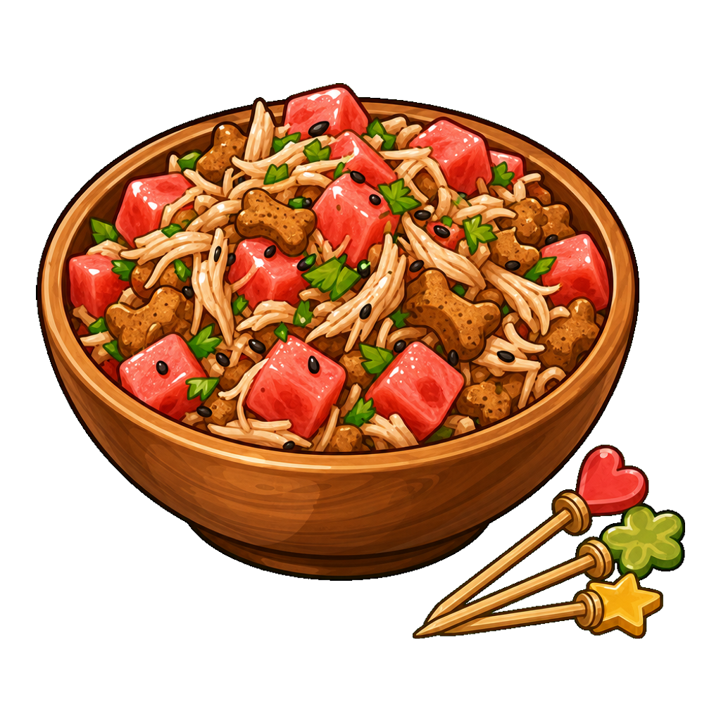 Watermelon Turkey Toss Bites