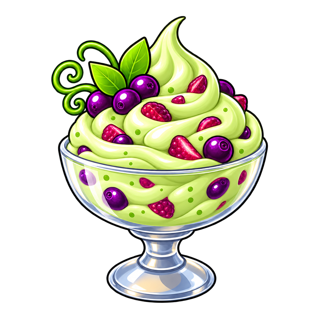Whipped Pea Berry Mousse